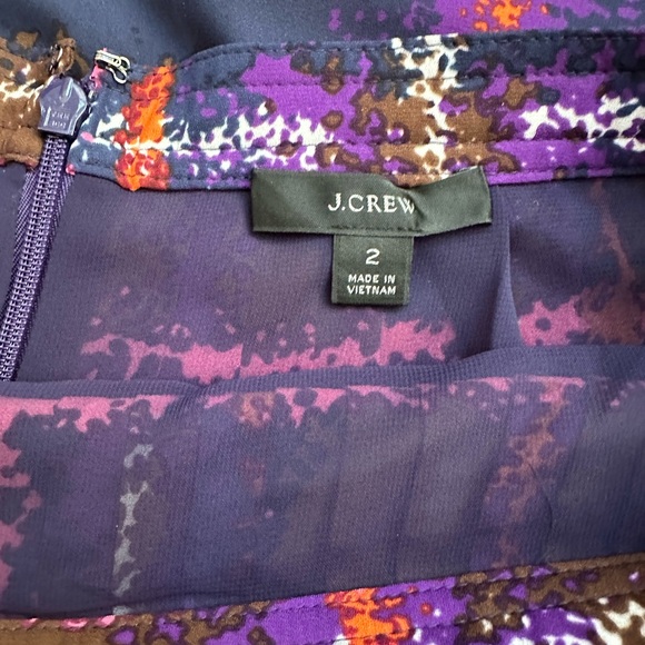 J.Crew Purple Multicolor Plaid Print Top and Skirt Set - Picture 5 of 8